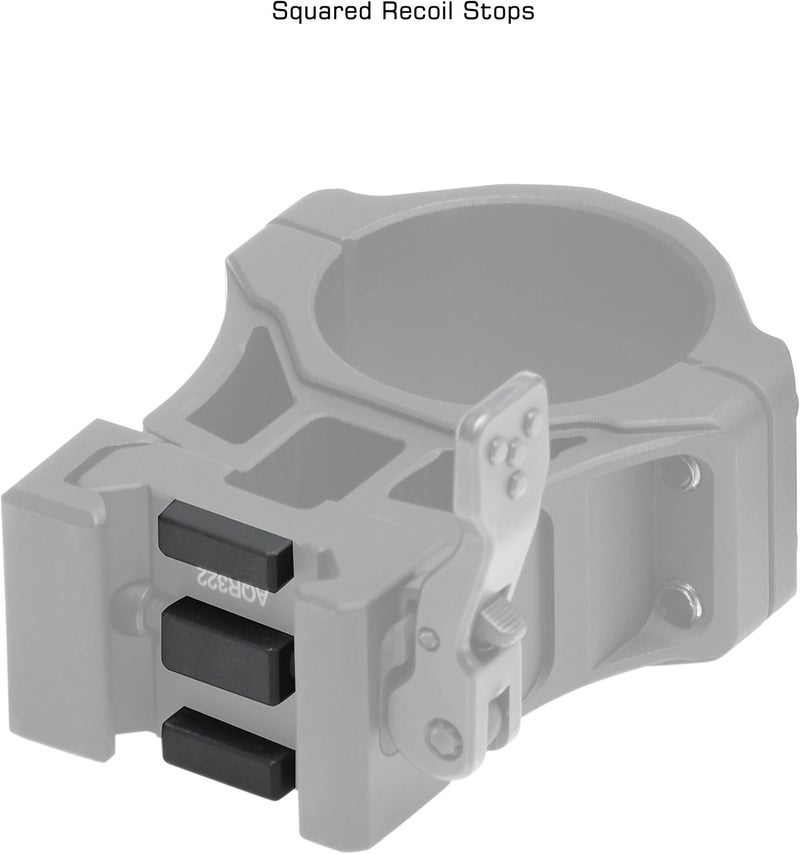 UTG ACCU-SYNC QR 30mm High Profile Scope Rings, Picatinny, Black - Image 5